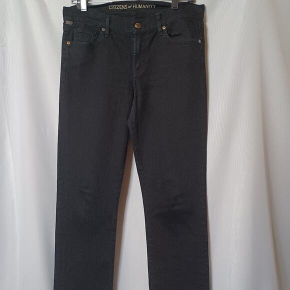 CITIZENS OF HUMANITY Black Elson Medium Rise Straight Leg Jeans. Size 29 - Picture 8 of 16